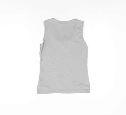Womens UK Size M YAYA Grey Basic T-Shirt