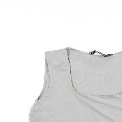 Womens UK Size M YAYA Grey Basic T-Shirt