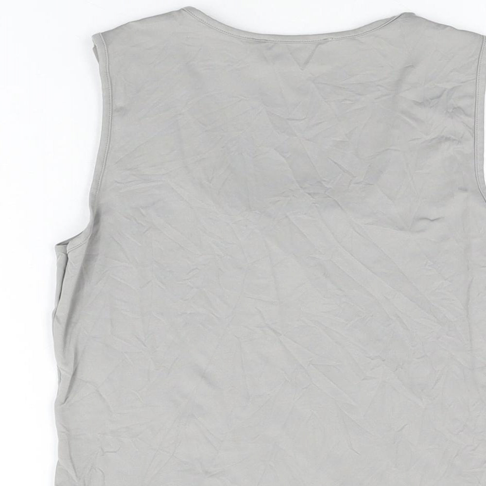 Womens UK Size M YAYA Grey Basic T-Shirt