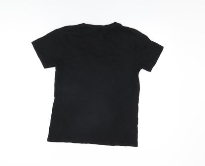 Womens UK Size 10 New Look Black Basic T-Shirt