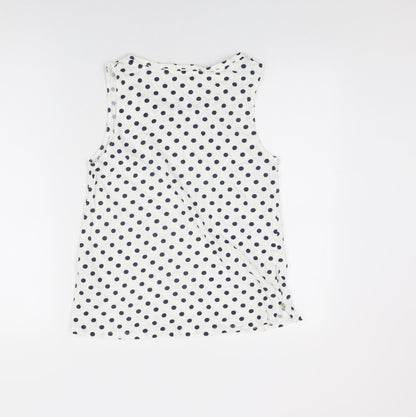 Womens UK Size L Sfera White Basic Tank