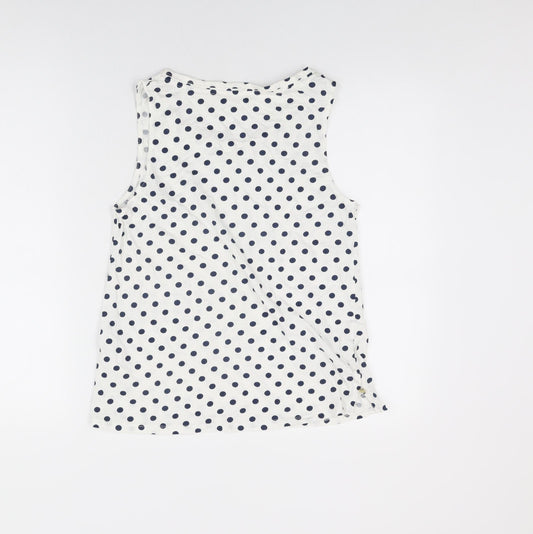 Womens UK Size L Sfera White Basic Tank