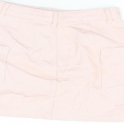 BDG Womens Pink Cotton Mini Skirt Size S Zip