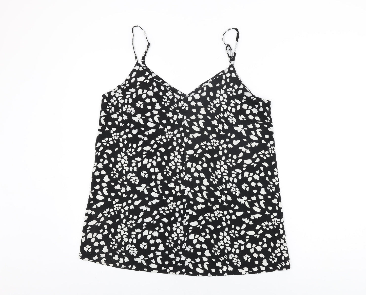 Womens UK Size 14 Pep&Co Black Camisole T-Shirt