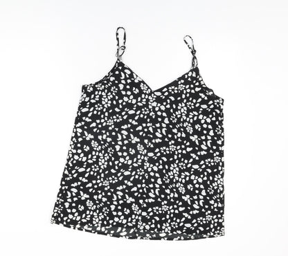 Womens UK Size 14 Pep&Co Black Camisole T-Shirt
