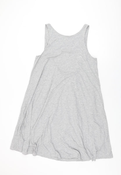 H&M Womens Grey Polyester Shift Size 8 Round Neck Pullover