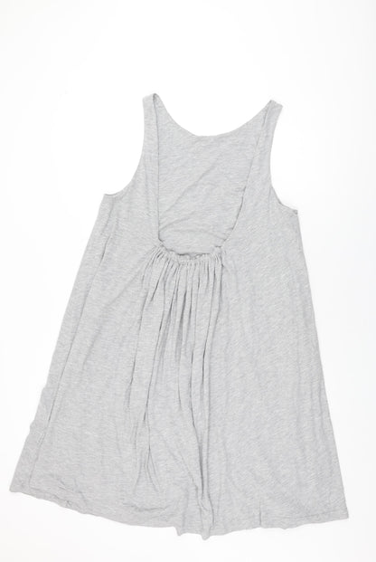 H&M Womens Grey Polyester Shift Size 8 Round Neck Pullover