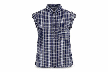 Next Womens Blue Geometric Viscose Basic Button-Up Size 12 Collared