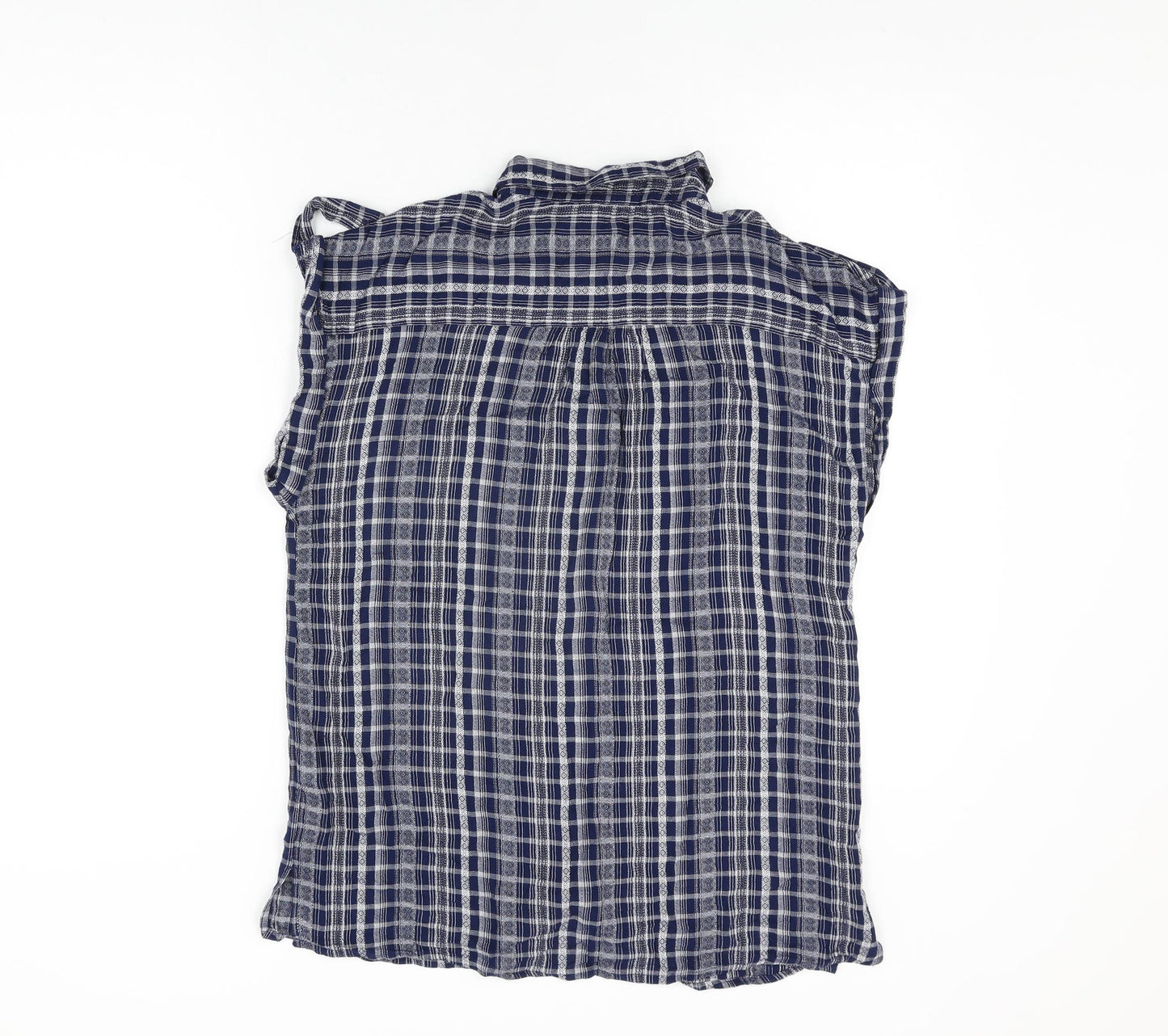 Womens UK Size 12 NEXT Blue Basic Button-Up
