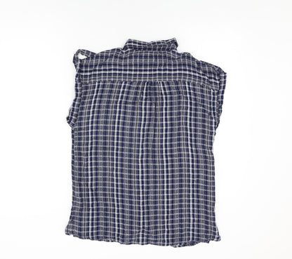 Womens UK Size 12 NEXT Blue Basic Button-Up