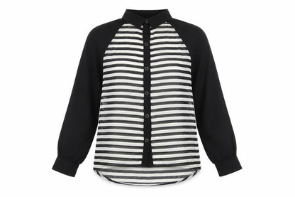 Womens UK Size 14 Miso Black Basic Button-Up