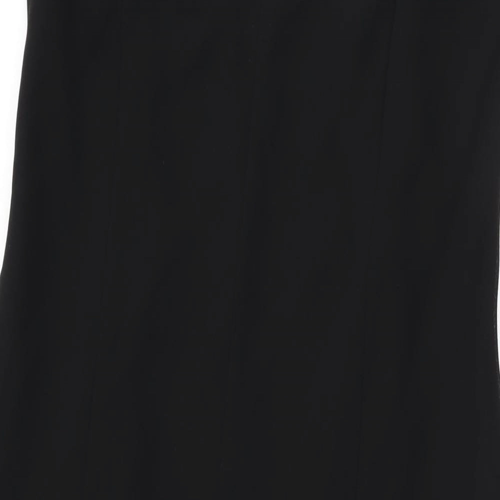 Roman Womens Black Polyester Shift Size 14 V-Neck Pullover