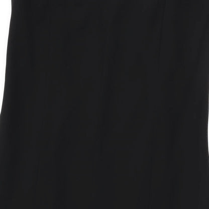 Roman Womens Black Polyester Shift Size 14 V-Neck Pullover