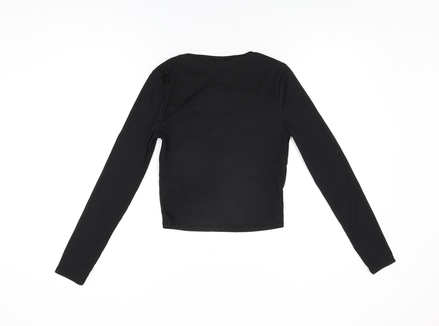 Womens UK Size 8 River Island Black Basic T-Shirt