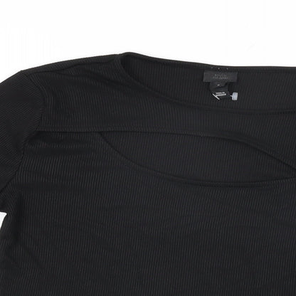 Womens UK Size 8 River Island Black Basic T-Shirt