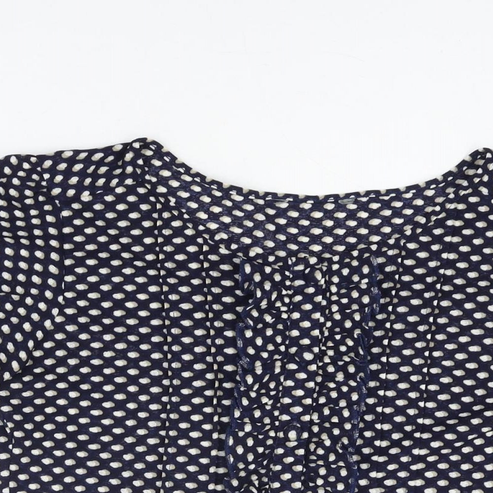 Womens UK Size 12 Marks and Spencer Blue Basic Button-Up