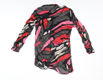 Autograph Womens Multicoloured Geometric Viscose Basic T-Shirt Size 18 Round Neck