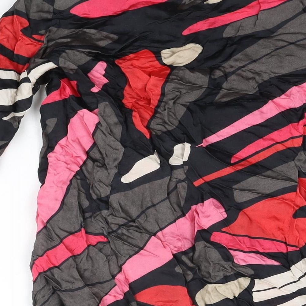 Autograph Womens Multicoloured Geometric Viscose Basic T-Shirt Size 18 Round Neck