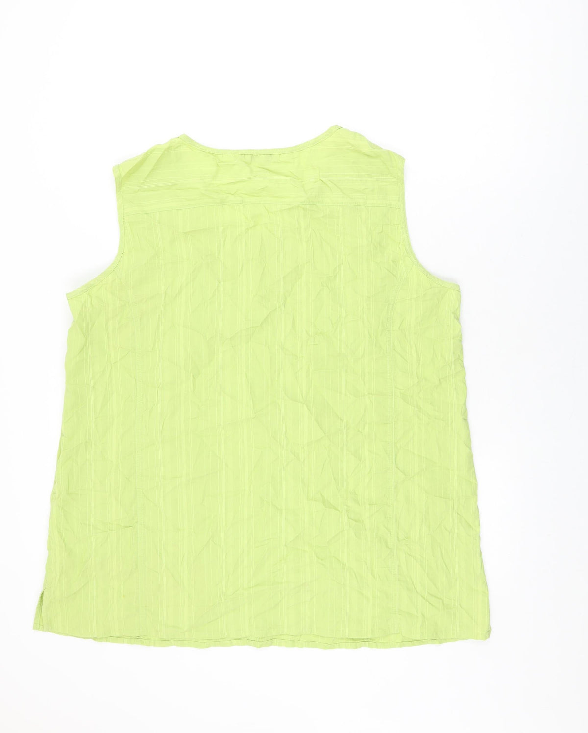KjBRAND Womens Green Polyester Basic T-Shirt Size 24 Round Neck
