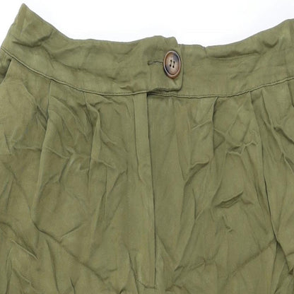Womens UK Size 14 Warehouse Regular Fit  Green Trousers