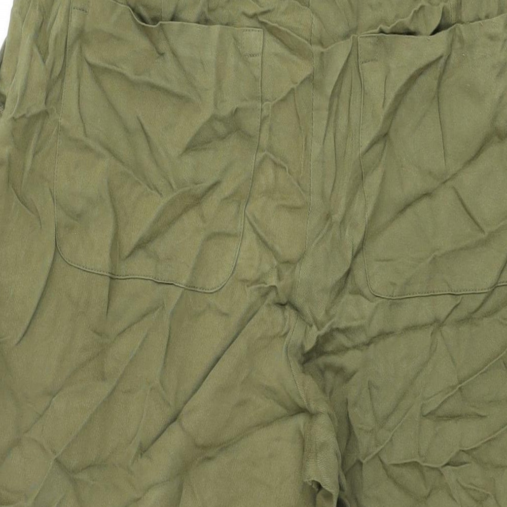 Womens UK Size 14 Warehouse Regular Fit  Green Trousers