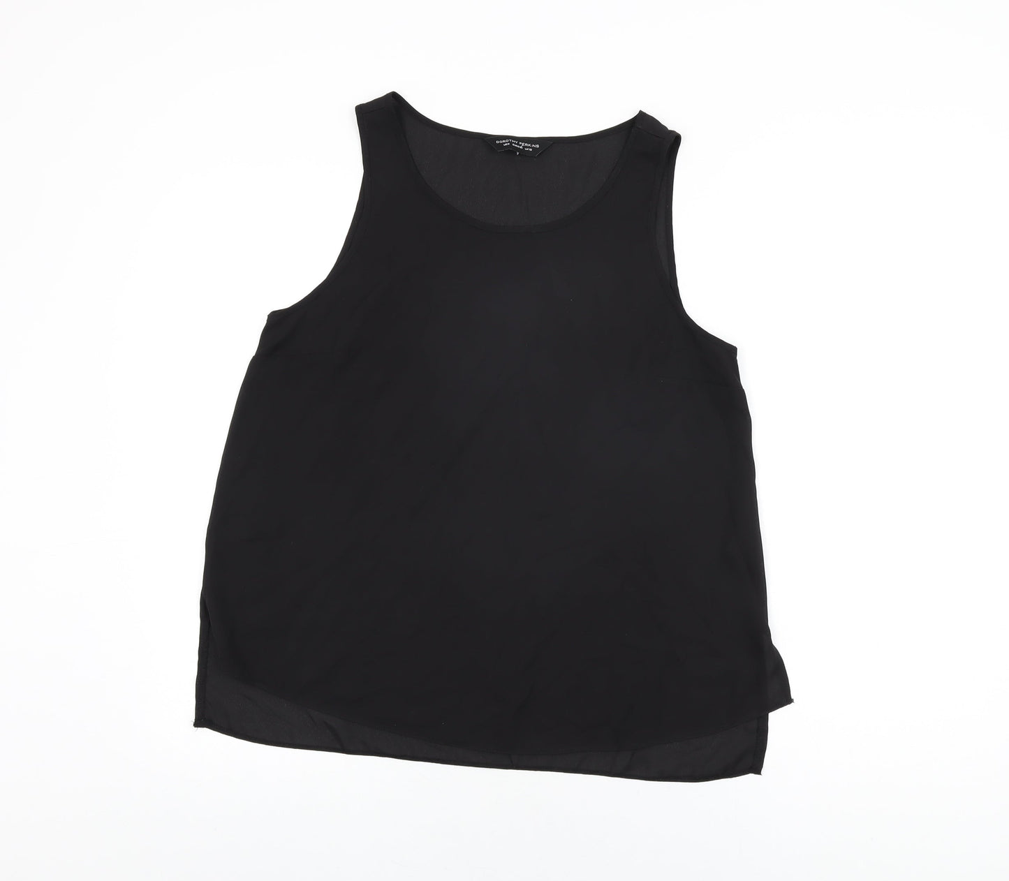 Womens UK Size 12 Dorothy Perkins Black Basic T-Shirt