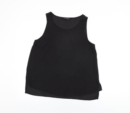 Womens UK Size 12 Dorothy Perkins Black Basic T-Shirt