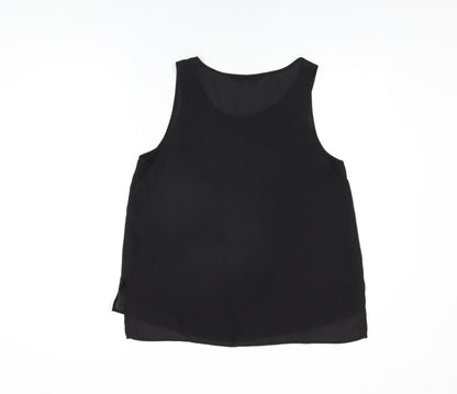 Womens UK Size 12 Dorothy Perkins Black Basic T-Shirt