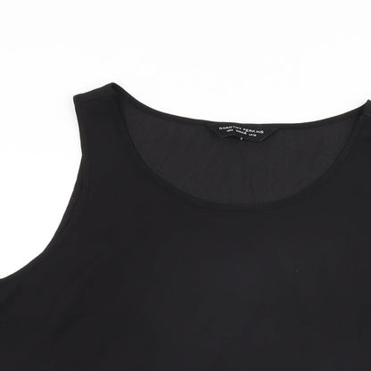 Womens UK Size 12 Dorothy Perkins Black Basic T-Shirt
