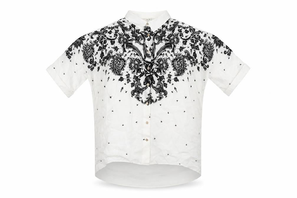 Womens UK Size 6 River Island White Basic Button-Up