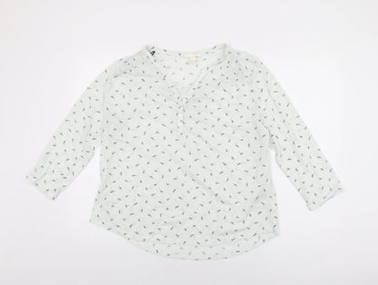 Womens UK Size L H&M White Basic T-Shirt
