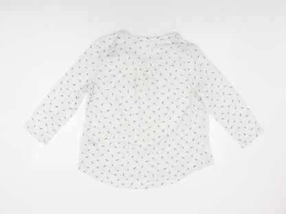 Womens UK Size L H&M White Basic T-Shirt