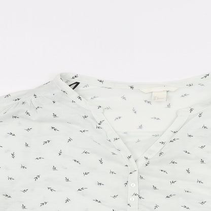 Womens UK Size L H&M White Basic T-Shirt