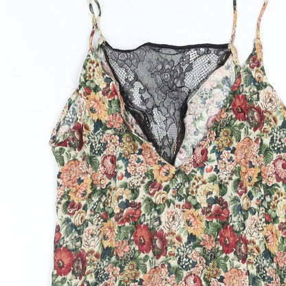 Womens UK Size XS Zara Multicoloured Camisole T-Shirt