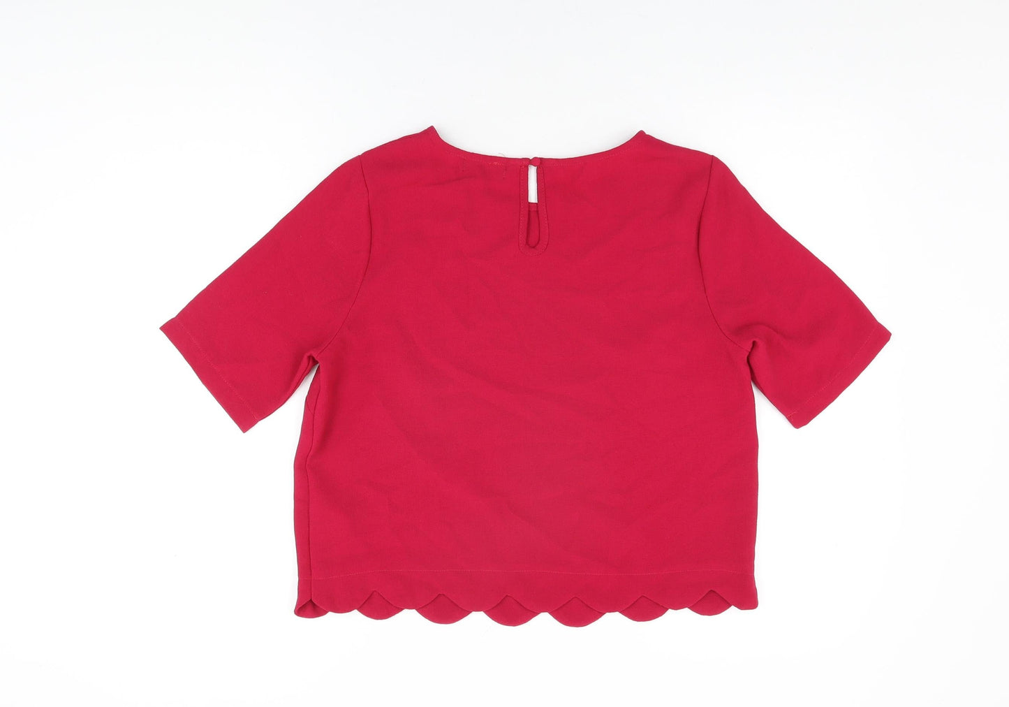 Womens UK Size 12 New Look Pink Basic T-Shirt