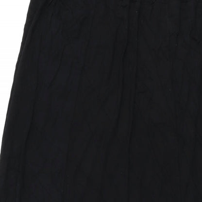 Select Womens Black Viscose Maxi Skirt Size 18