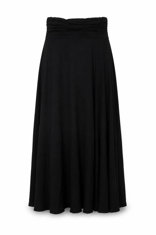 Bailey Womens Black Bamboo Maxi Skirt Size XL