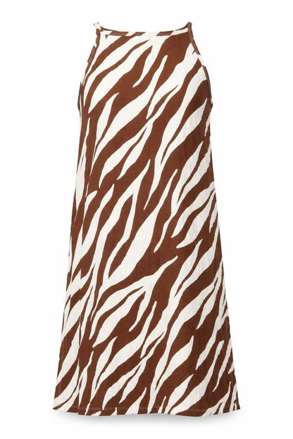 Marks & Spencer Womens White Geometric Viscose Shift Size 14 Round Neck Pullover