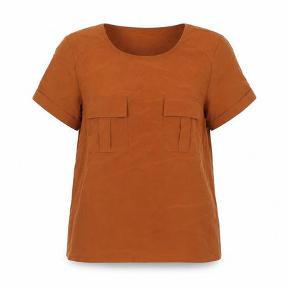 Womens UK Size 6 Select Brown Basic T-Shirt