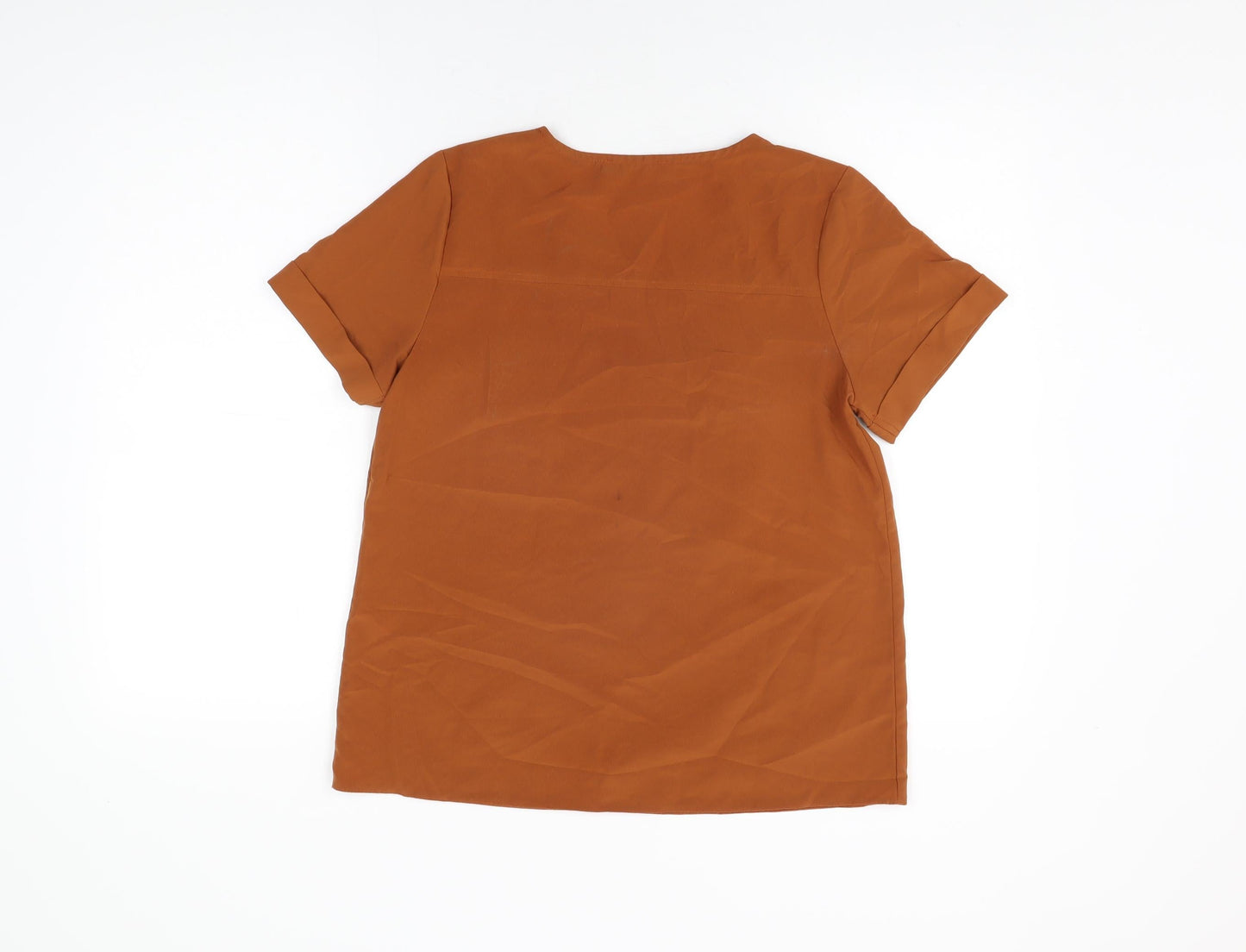 Womens UK Size 6 Select Brown Basic T-Shirt