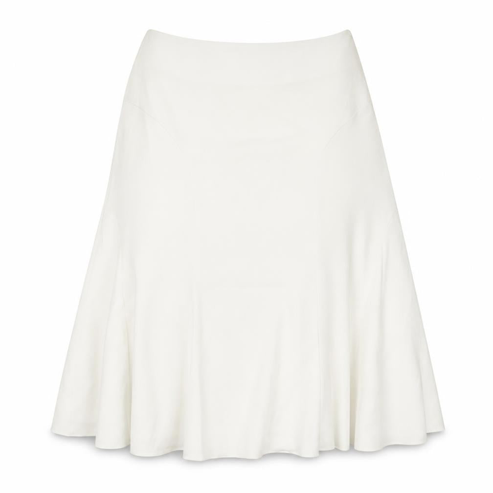 David Nieper Womens White Polyester A-Line Skirt Size 14 Zip