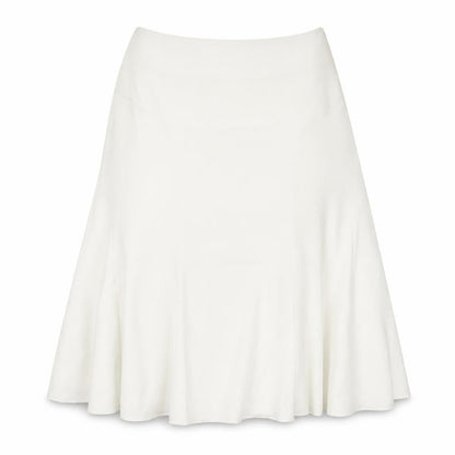 David Nieper Womens White Polyester A-Line Skirt Size 14 Zip