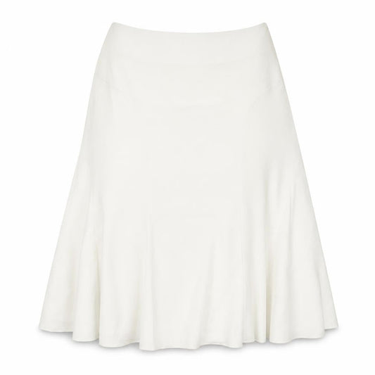 David Nieper Womens White Polyester A-Line Skirt Size 14 Zip