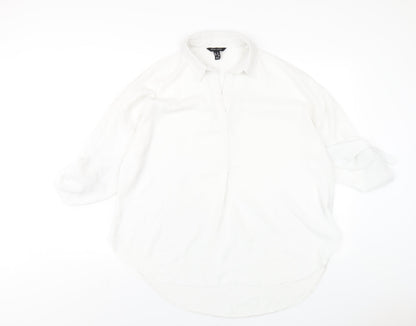Womens UK Size 12 New Look White Basic Blouse