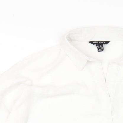 Womens UK Size 12 New Look White Basic Blouse
