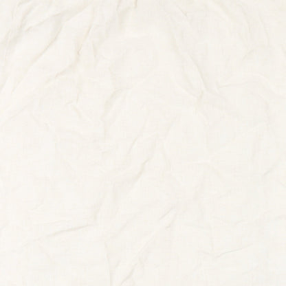 Marks and Spencer Womens Ivory Lyocell Wrap Skirt Size 14 Button