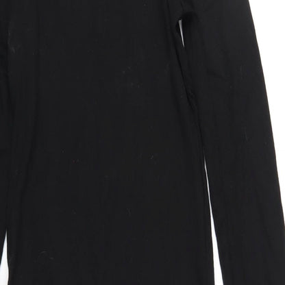 Missguided Womens Black Polyester Bodycon Size 6 Round Neck Pullover