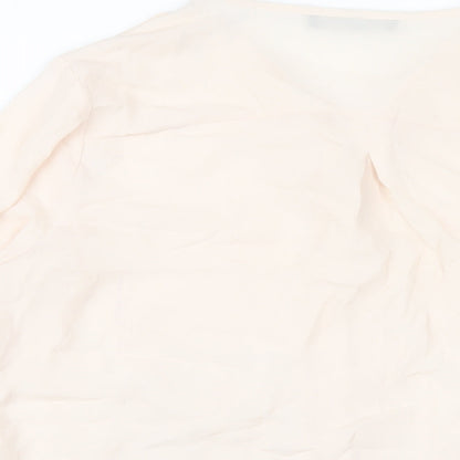 Womens UK Size 14 Marks and Spencer Beige Basic Blouse