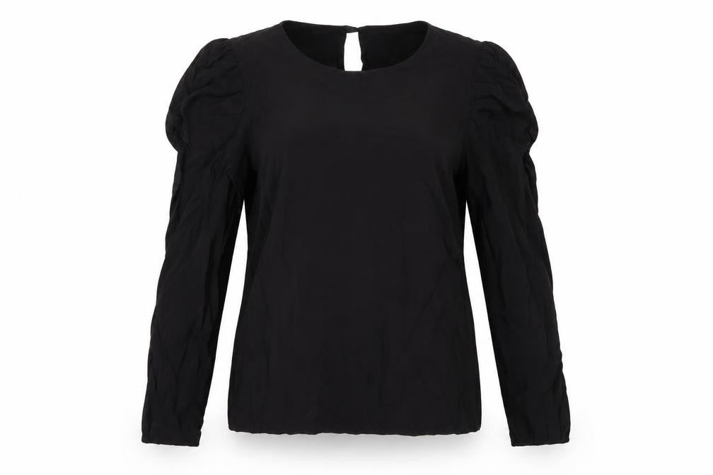 Womens UK Size 14 Warehouse Black Basic T-Shirt