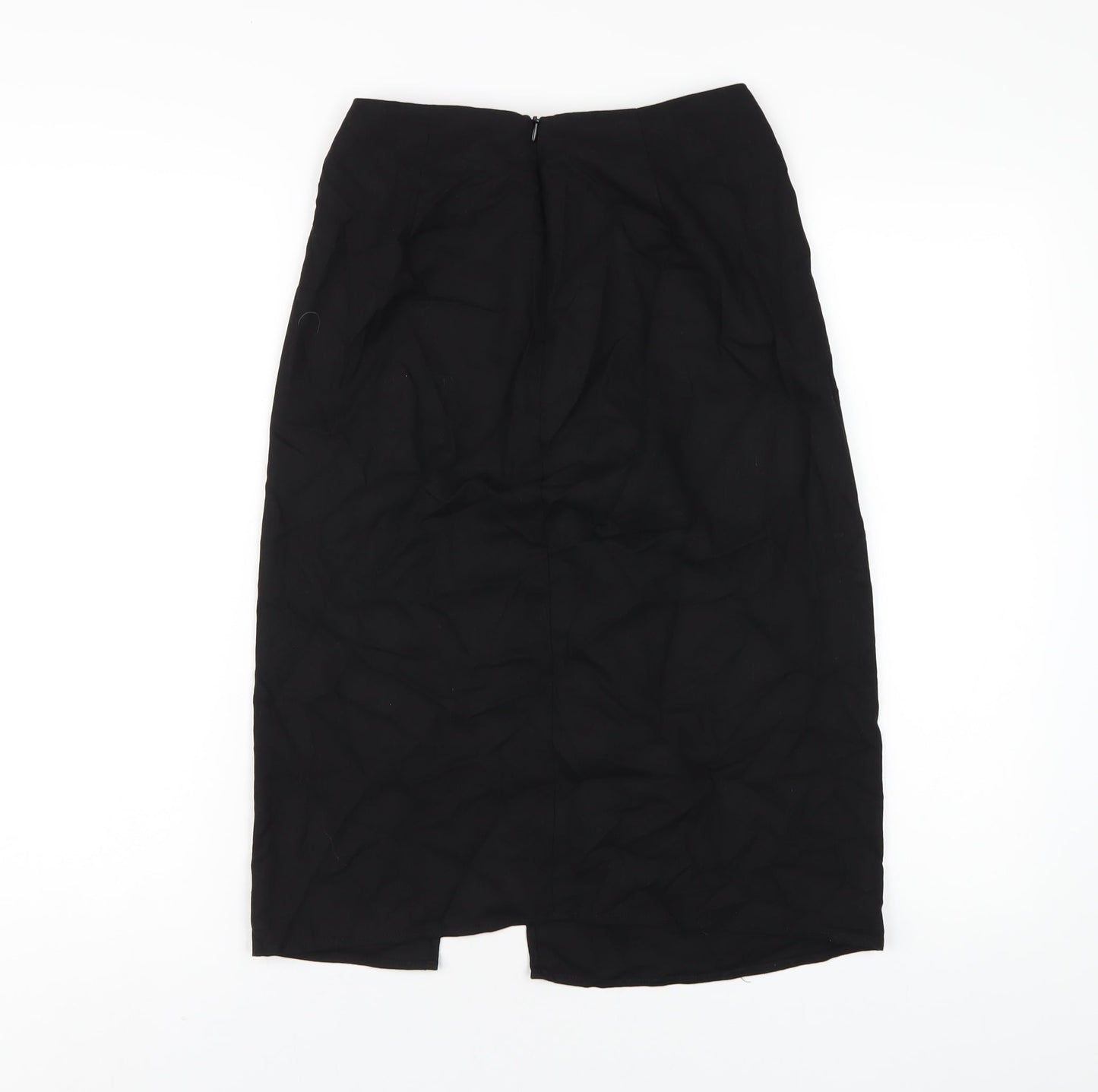 South Beach Womens Black Polyester A-Line Skirt Size 10 Zip